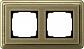 Рамка 2-постовая Gira ClassiX бронза 0212621 - фото №1