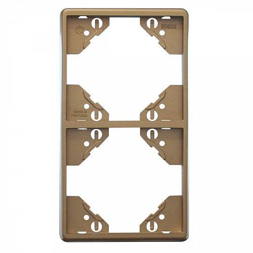 Рамка 2-постовая Efapel Apolo 5000 Metalizada шампань 50922 TCH