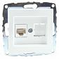 Розетка компьютерная RJ45 Mono Electric Despina/ Larissa 6 кат белый 500-001905-125 - фото №1
