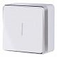 Выключатель Werkel одноклавишный с подсветкой Gallant белый WL15-01-04 4690389102066 - фото №1