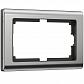 Рамка Werkel Metallic для двойной розетки глянцевый никель W0081602 4690389159077 - фото №1