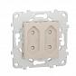 Розетка двойная Schneider Electric Unica New б/з со шторками NU503144 - фото №1