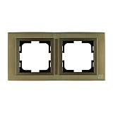 Рамка 2-постовая Mono Electric Chrome бронза 106-430000-161