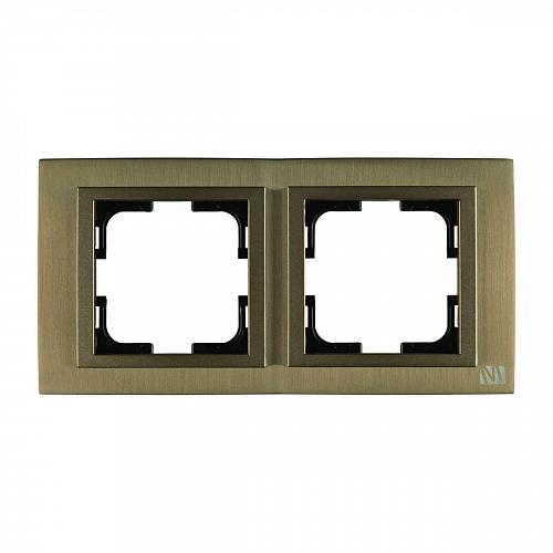 Рамка 2-постовая Mono Electric Chrome бронза 106-430000-161