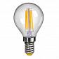 Лампа светодиодная филаментная Voltega E14 4W 2800К шар прозрачный VG10-G1E14warm4W-F 7008 - фото №1