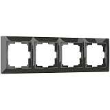 Рамка на 4 поста Werkel Snabb basic серо-коричневый W0042007 4690389161445