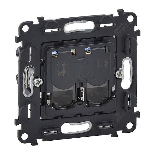Информационная розетка RJ45 двойная Legrand Valena Мех In Matic Life 5 кат UTP 753041