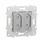 Розетка двойная Schneider Electric Unica New б/з со шторками NU503130 - фото №1