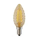 Лампа светодиодная филаментная Voltega E14 4W 2800К свеча витая золотая VG1-CC3E14warm4W-F 5483