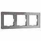 Рамка Werkel Acrylic на 3 поста графит W0032704 4690389184895 - фото №1