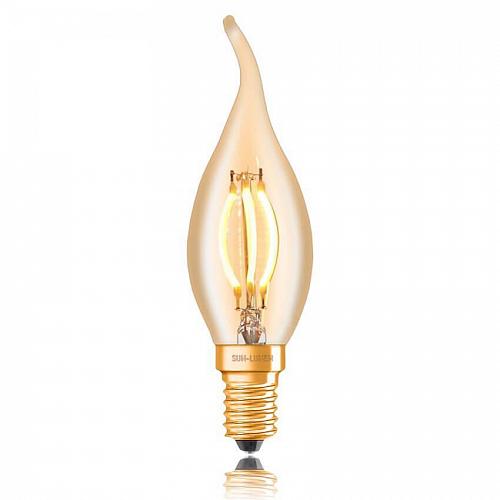 Лампа светодиодная филаментная диммируемая E14 4W 2200K золотая 057-103