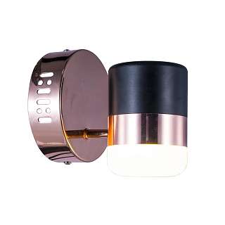 Споты с одним плафоном медного цвета