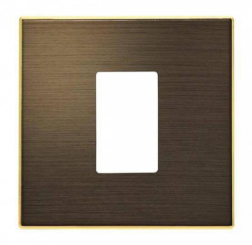 Лицевая панель ABB Sky розетки VDI античная латунь 2CLA855500A1201
