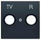 Лицевая панель ABB Sky розетки TV-R чёрный бархат 2CLA855000A1501 - фото №1