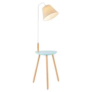 Торшеры со столиком голубого цвета