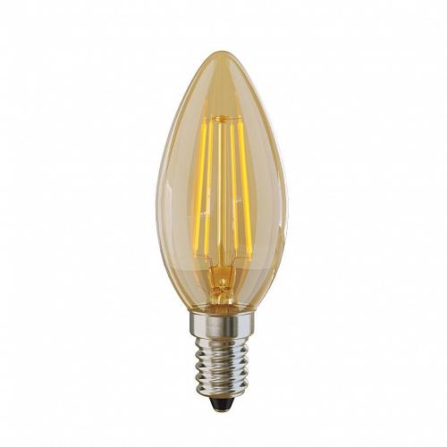 Лампа светодиодная филаментная E14 4W 2800К свеча золотая VG10-C3E14warm4W-F 5482