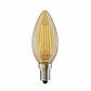 Лампа светодиодная филаментная E14 4W 2800К свеча золотая VG10-C3E14warm4W-F 5482 - фото №1