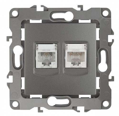 Розетка комбинированная RJ45+RJ11 ЭРА 12 12-3109-12 Б0019358