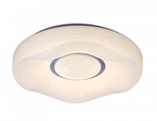 Потолочный светодиодный светильник Ambrella light Orbital Crystal Sand FS1236 WH 48W D390