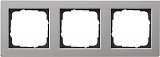 Рамка 3-постовая Gira E2 нержавеющая сталь 021333