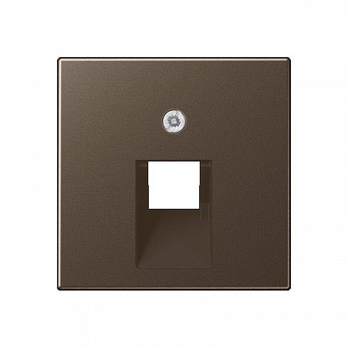 Накладка 1-ой наклонной телефонной/компьютерной розетки Jung A 500 мокка A569-1PLUAMO