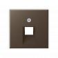 Накладка 1-ой наклонной телефонной/компьютерной розетки Jung A 500 мокка A569-1PLUAMO - фото №1