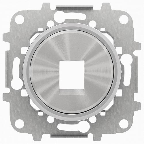 Лицевая панель ABB Sky Moon розетки RJ45/RJ12 хром 2CLA861810A1401