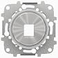 Лицевая панель ABB Sky Moon розетки RJ45/RJ12 хром 2CLA861810A1401 - фото №1