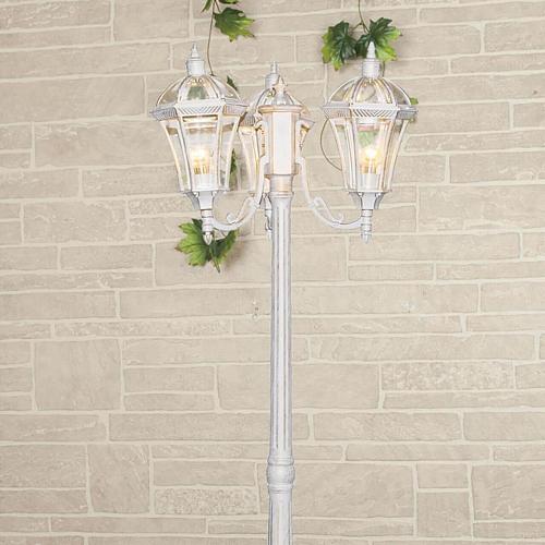 Садово-парковый светильник Elektrostandard Capella F/3 белое золото 4690389082412