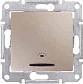 Выключатель кнопочный с синей подсветкой Свет Schneider Electric Sedna 10A 250V SDN1800168 - фото №1