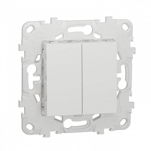 Выключатель двухклавишный Schneider Electric Unica New NU521118