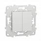 Выключатель двухклавишный Schneider Electric Unica New NU521118 - фото №1