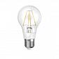Лампа светодиодная филаментная Uniel E27 8W 3000K прозрачная LED-A60-8W/WW/E27/CL UL-00000198 - фото №1