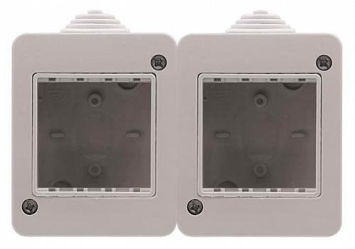 Коробка для накладного монтажа 2-постовая ABB Zenit IP40 2CLA329210N1101