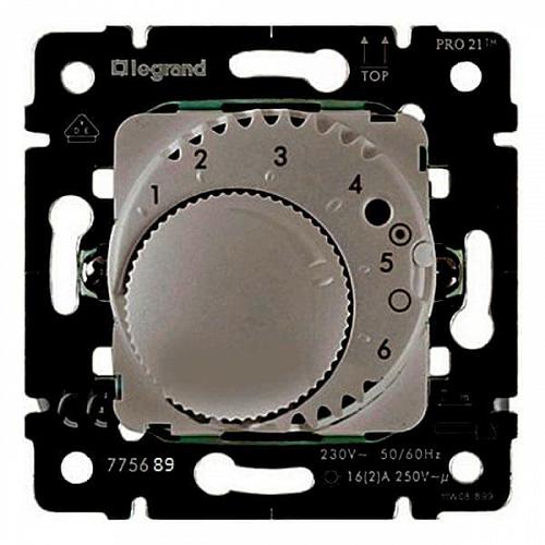 Термостат Legrand Galea Life теплых полов с НО контактом титановая 775690