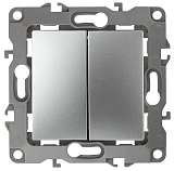 Выключатель двухклавишный ЭРА 12 10AX 250V 12-1004-03 Б0014653
