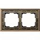 Рамка Werkel Palacio Gracia на 2 поста золото/черный WL77-Frame-02 4690389126055 - фото №1
