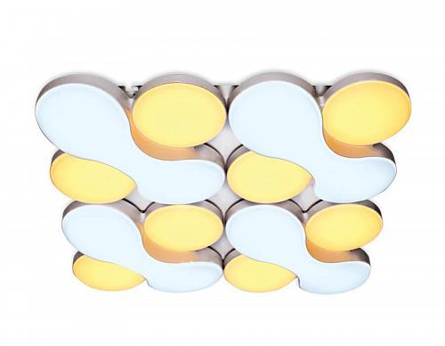 Потолочный светодиодный светильник Ambrella light Orbital Granule FG1066/4 WH 208W D720*720