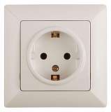 Розетка ЭРА Intro Solo Schuko 2P+E 16A 250V слоновая кость 4-202-02 Б0043313