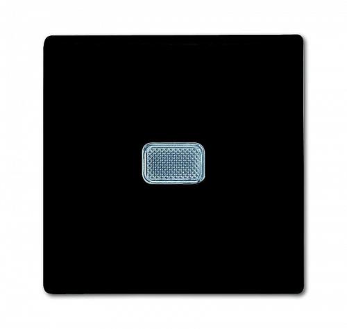 Выключатель одноклавишный ABB Basic55 10A 250V с подсветкой chateau-черный 2CKA001012A2175