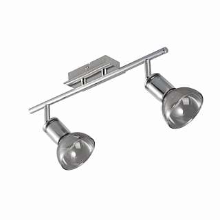 Споты с двумя плафонами прозрачные