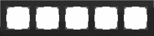 Рамка Werkel Aluminium на 5 постов алюминий черный WL11-Frame-05 4690389110481