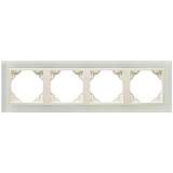 Рамка 4-постовая Efapel Logus 90 Crystal стекло/жемчуг 90940 TCP