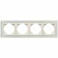 Рамка 4-постовая Efapel Logus 90 Crystal стекло/жемчуг 90940 TCP - фото №1