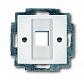 Лицевая панель ABB Basic55 розетки информационной альпийский белый 2CKA001753A0213 - фото №1