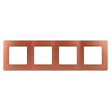Рамка 4-постовая ЭРА 12 сатин медь 12-5104-14 Б0052537