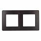 Рамка 2-постовая ЭРА 12 сатин антрацит 12-5102-05 Б0052513 - фото №1