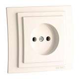 Розетка 2К Mono Electric Larissa 16A 250V винтовое подключение слоновая кость 103-010122-116