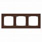 Рамка 3-постовая ABB Sky венге 2CLA857300A2101 - фото №1