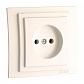 Розетка 2К Mono Electric Larissa 16A 250V винтовое подключение слоновая кость 103-010122-116 - фото №1
